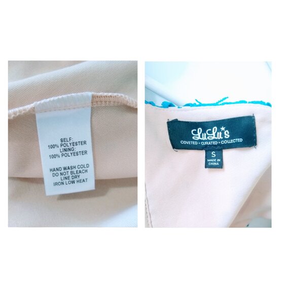 Lulus Blue and Beige Lace Midi Dress - Picture 16 of 16